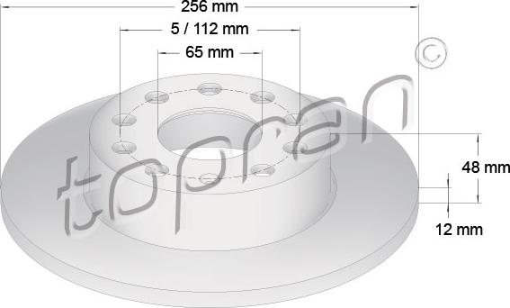 Topran 110 080 - Тормозной диск autosila-amz.com