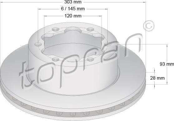 Topran 111 653 - Тормозной диск autosila-amz.com