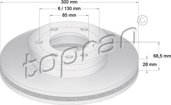 Topran 111 652 - Тормозной диск autosila-amz.com