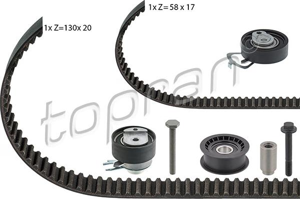 Topran 111 195 - Комплект зубчатого ремня ГРМ autosila-amz.com