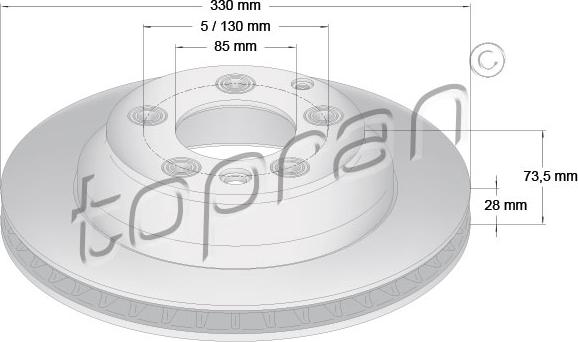 Topran 111 290 - Тормозной диск autosila-amz.com