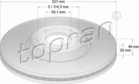 Topran 820 617 - Тормозной диск autosila-amz.com