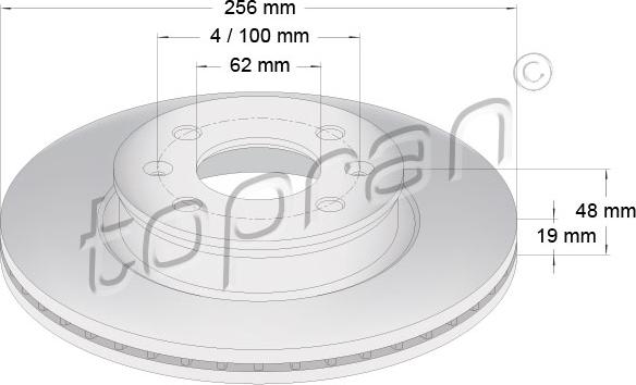 Topran 820 308 - Тормозной диск autosila-amz.com