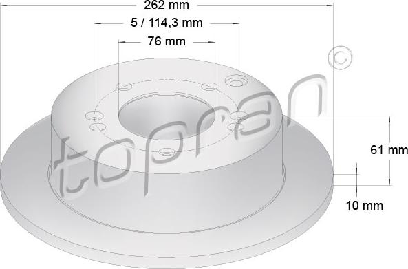 Topran 820 381 - Тормозной диск autosila-amz.com