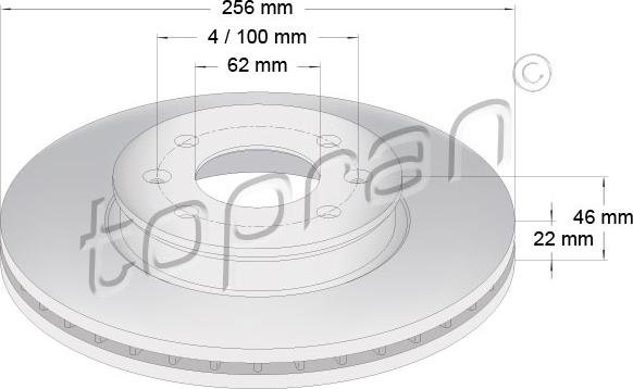 Topran 820 260 - Тормозной диск autosila-amz.com