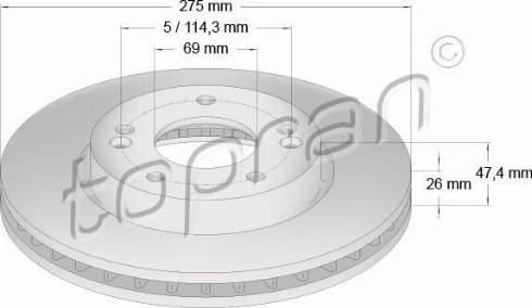 Topran 821 172 - Тормозной диск autosila-amz.com