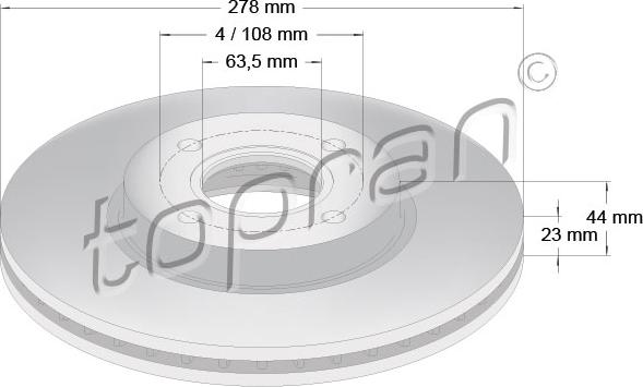 Topran 304 458 - Тормозной диск autosila-amz.com