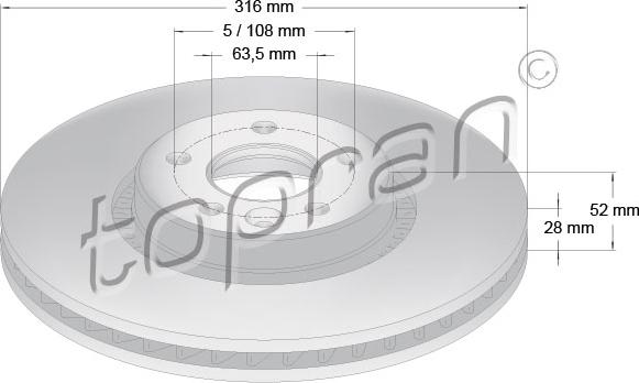 Topran 304 405 - Тормозной диск autosila-amz.com