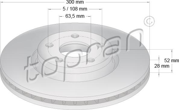 Topran 304 437 - Тормозной диск autosila-amz.com