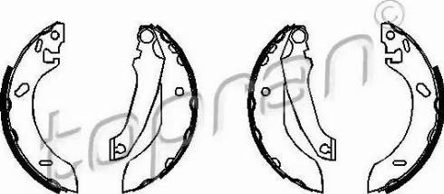 Topran 300 887 - Комплект тормозных колодок, барабанные autosila-amz.com