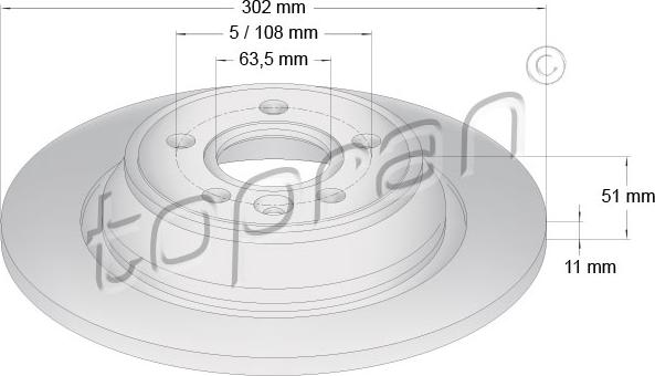 Topran 303 969 - Тормозной диск autosila-amz.com