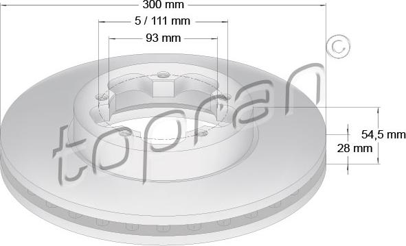 Topran 303 975 - Тормозной диск autosila-amz.com