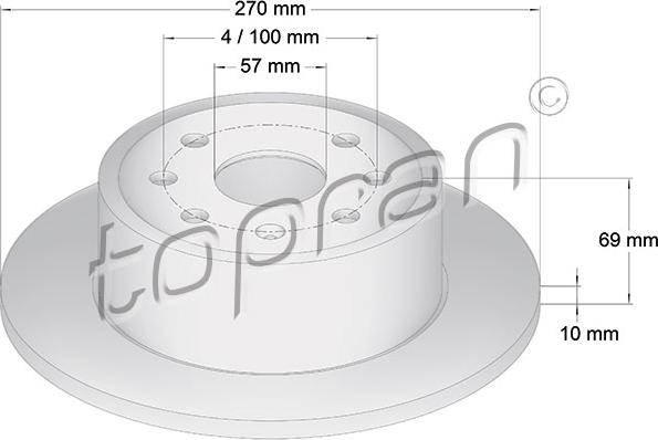 Topran 200 950 - Тормозной диск autosila-amz.com