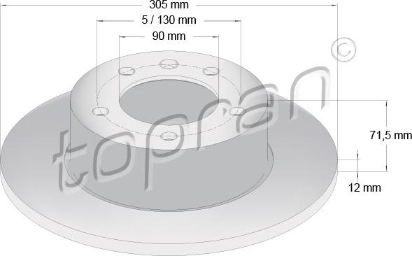 Topran 208 236 - Тормозной диск autosila-amz.com