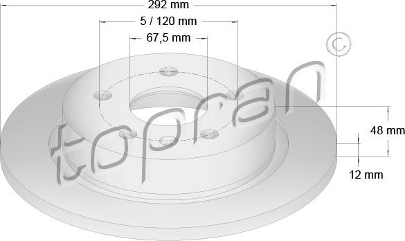 Topran 207 653 - Тормозной диск autosila-amz.com