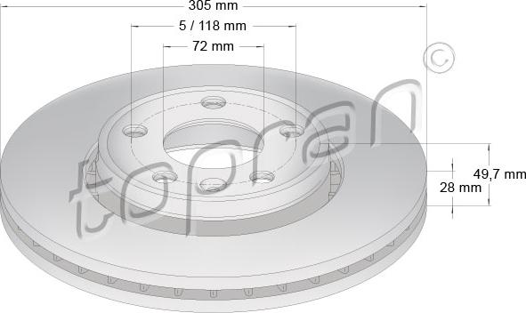 Topran 207 073 - Тормозной диск autosila-amz.com