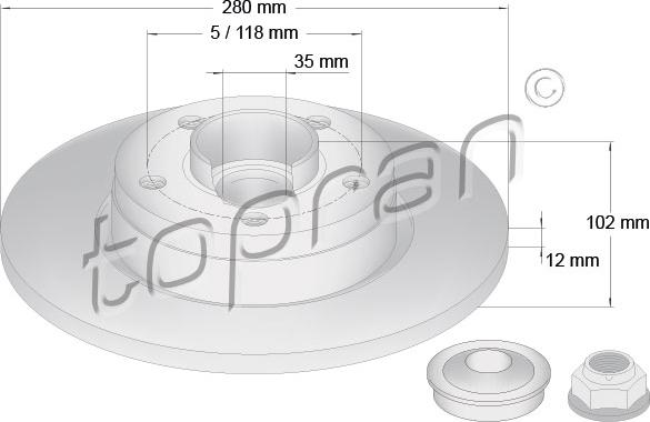 Topran 207 072 - Тормозной диск autosila-amz.com