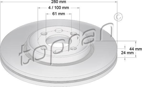 Topran 700 184 - Тормозной диск autosila-amz.com