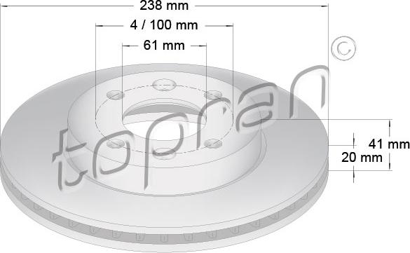 Topran 700 176 - Тормозной диск autosila-amz.com