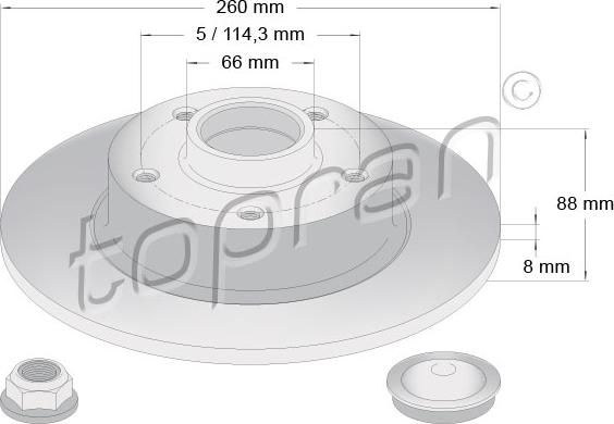 Topran 701 161 - Тормозной диск autosila-amz.com