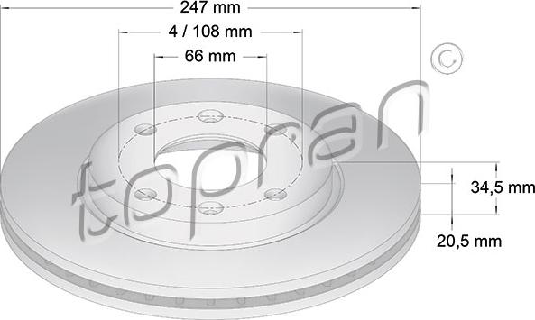 Topran 720 240 - Тормозной диск autosila-amz.com