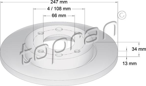 Topran 721 175 - Тормозной диск autosila-amz.com