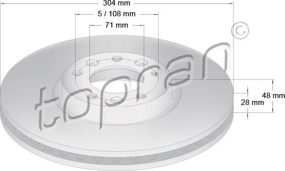 Topran 723 321 - Тормозной диск autosila-amz.com