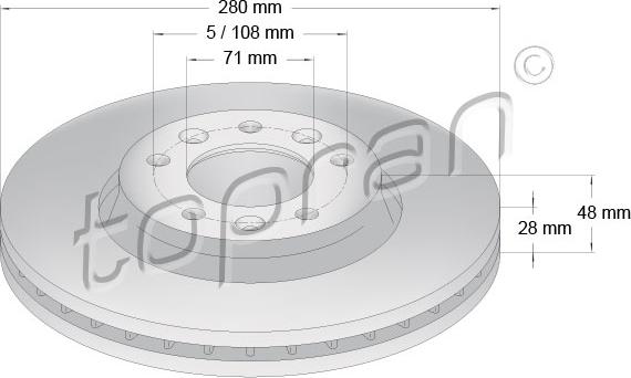 Topran 722 486 - Тормозной диск autosila-amz.com