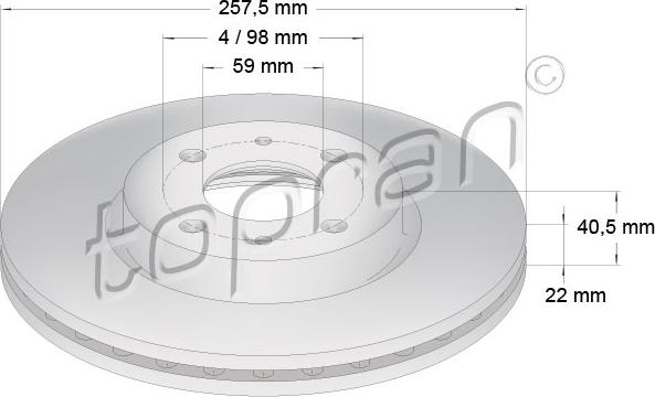 Topran 722 598 - Тормозной диск autosila-amz.com