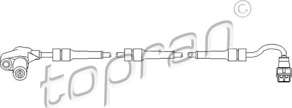 Topran 722 660 - Датчик ABS, частота вращения колеса autosila-amz.com