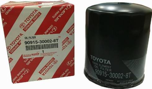 TOYOTA 90915-30002 - Фильтр масляный \ Toyota Land Cruiser 2.4D-4.2TD 85>/Avensis/Corolla 99> арт.9091530002 autosila-amz.com