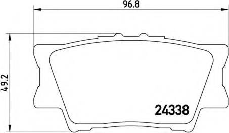 TOYOTA 0446633200 - Тормозные колодки, дисковые, комплект autosila-amz.com