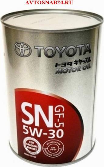 TOYOTA 08880-10706 - Масло моторное полусинтетическое Toyota SN 5W30 0888010706 0888013706 (1л) железо autosila-amz.com