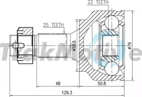 TrakMotive 40-0340 - Шарнирный комплект, ШРУС, приводной вал autosila-amz.com