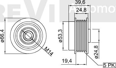 Trevi Automotive AP1046 - Шкив генератора, муфта autosila-amz.com