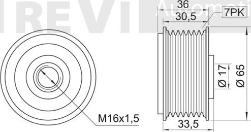 Trevi Automotive AP1056 - Шкив генератора, муфта autosila-amz.com