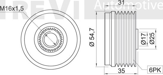 Trevi Automotive AP1026 - Шкив генератора, муфта autosila-amz.com