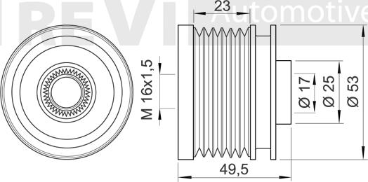 Trevi Automotive AP1166 - Шкив генератора, муфта autosila-amz.com