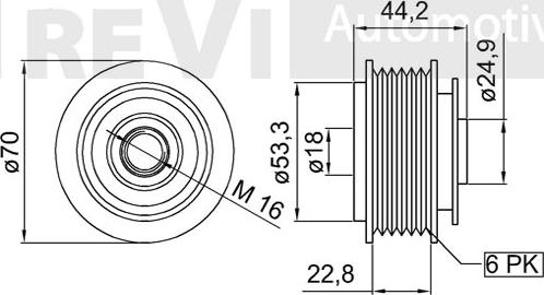 Trevi Automotive AP1104 - Шкив генератора, муфта autosila-amz.com