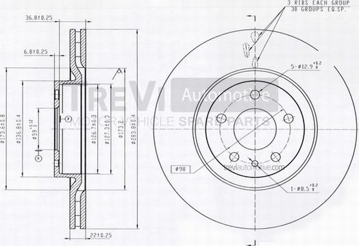 Trevi Automotive BD1094 - Тормозной диск autosila-amz.com