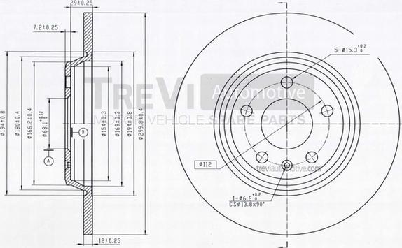 Trevi Automotive BD1083 - Тормозной диск autosila-amz.com