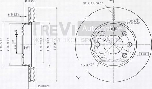 Trevi Automotive BD1145 - Тормозной диск autosila-amz.com