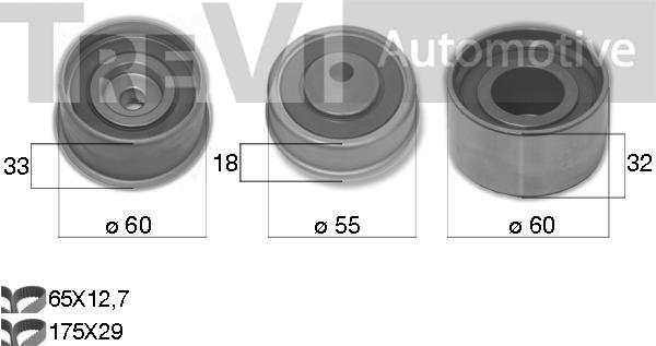 Trevi Automotive KD1492 - Комплект зубчатого ремня ГРМ autosila-amz.com