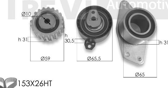 Trevi Automotive KD1457 - Комплект зубчатого ремня ГРМ autosila-amz.com