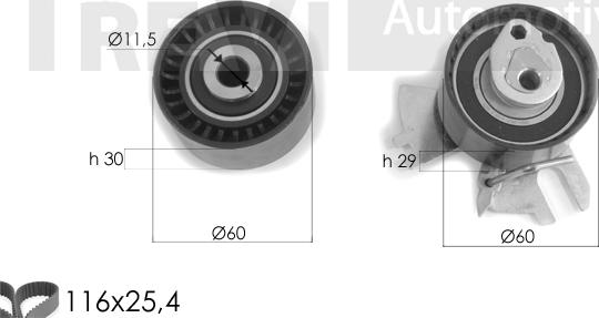 Trevi Automotive KD1460 - Комплект зубчатого ремня ГРМ autosila-amz.com