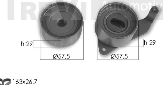 Trevi Automotive KD1403 - Комплект зубчатого ремня ГРМ autosila-amz.com