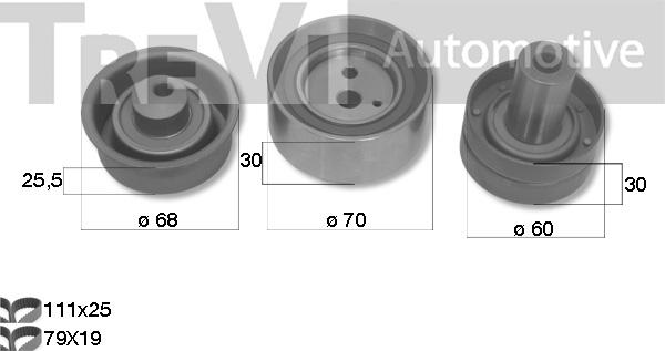 Trevi Automotive KD1481 - Комплект зубчатого ремня ГРМ autosila-amz.com