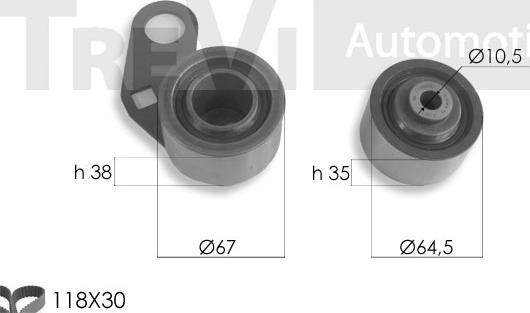 Trevi Automotive KD1439 - Комплект зубчатого ремня ГРМ autosila-amz.com