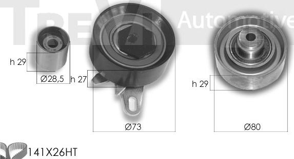 Trevi Automotive KD1424 - Комплект зубчатого ремня ГРМ autosila-amz.com