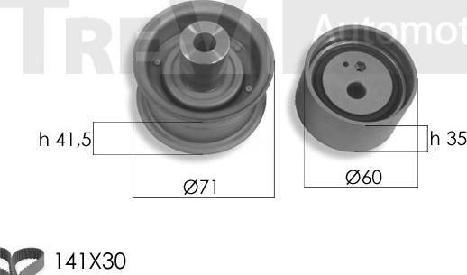 Trevi Automotive KD1420 - Комплект зубчатого ремня ГРМ autosila-amz.com